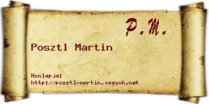 Posztl Martin névjegykártya